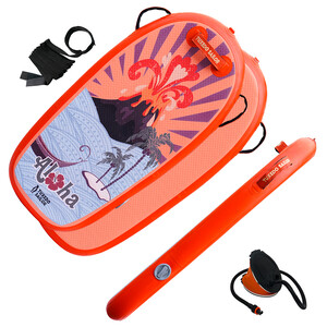 Tabla de bodyboard hinchable para niños, color naranja