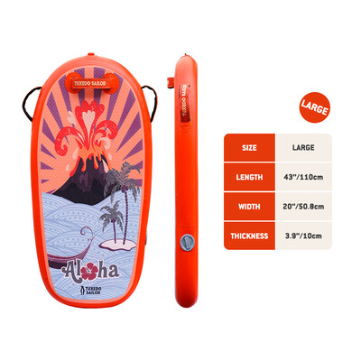 Tabla de bodyboard hinchable para niños, color naranja