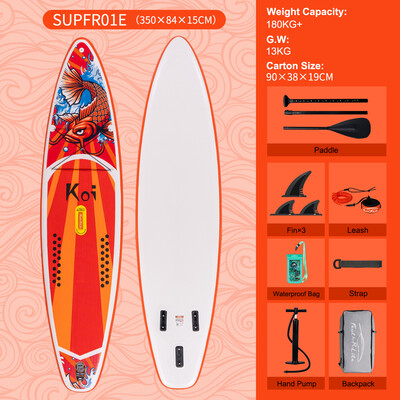 Tabla de surf hinchable de 11'6" - Sup Koi Naranja