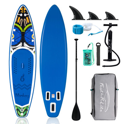 Tabla de surf hinchable de 11 pies, color azul mono