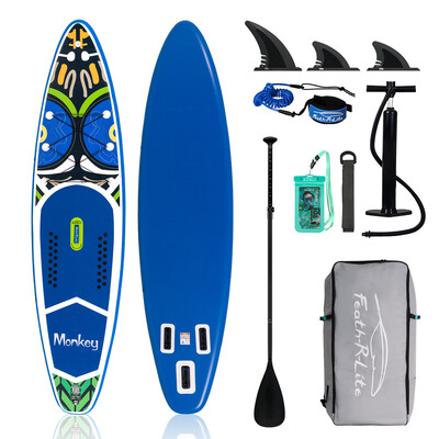 Tabla de surf hinchable con remo de 11'6" - Mono Azul