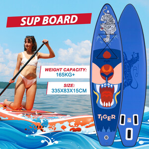 Tabla de surf hinchable de 11 pies, color azul tigre