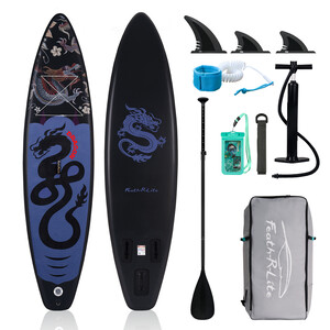 Tabla de surf hinchable de 11 pies - Dragón Negro