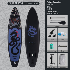 Tabla de surf hinchable de 11 pies - Dragón Negro